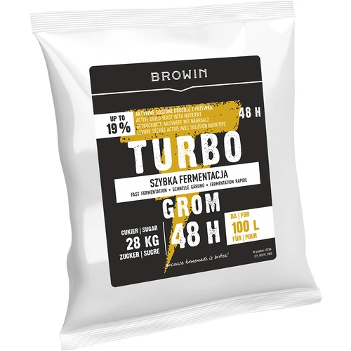 Drożdże gorzelnicze Turbo Grom 48h 100L - 3