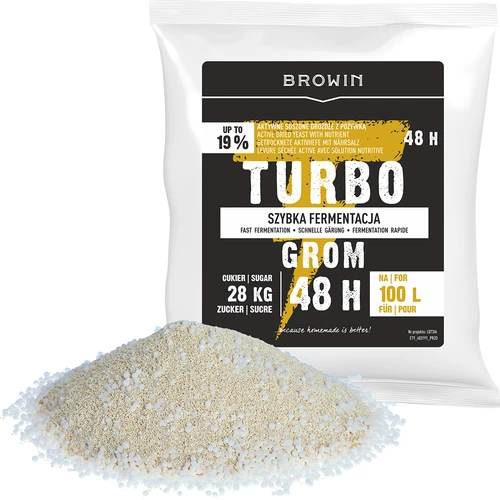 Drożdże gorzelnicze Turbo Grom 48h 100L - 4