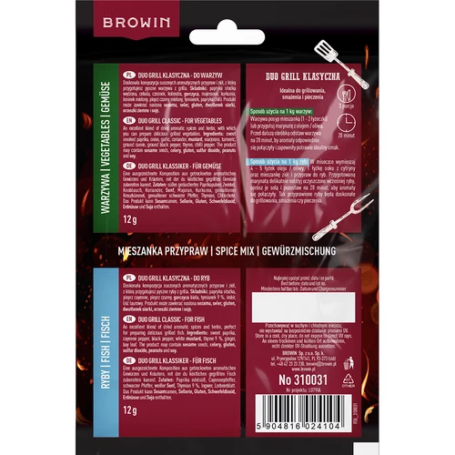 Duo Grill Clássica para peixe e legumes - mistura de especiarias 2 em 1, 2 x 12 g - 2