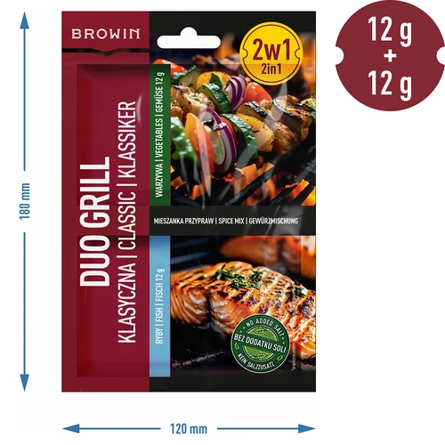 Duo Grill Clássico para peixes e vegetais - mistura de temperos 2 em 1, 2 x 12 g - 4