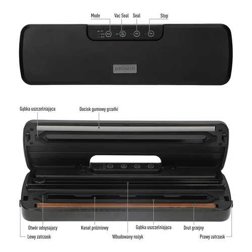 Embaladora a vácuo - multifunções, preta - 8