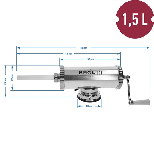 Enchedora horizontal 1,5 kg com êmbolo em silicone - 10
