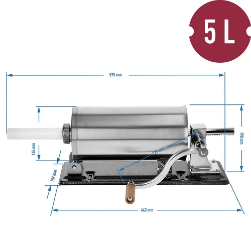 Enchedora horizontal 5 kg - 10