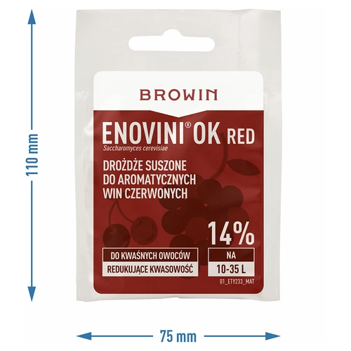 Enovini® OK RED - levedura enológica redutora de acidez 7 g - 4