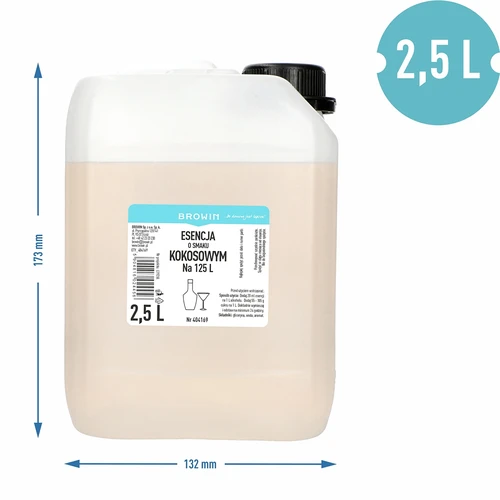 Esencja o smaku kokosowym, 2,5L, na 125L gotowego trunku - 3
