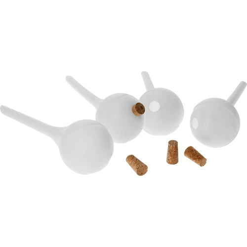 Esferas de rega para plantas, brancas semitransparentes com rolha de cortiça, 400 ml, 4 unid. - 3