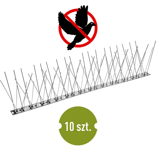 Espinhos para pássaros, em tira de metal, 10 unid.  - 1 