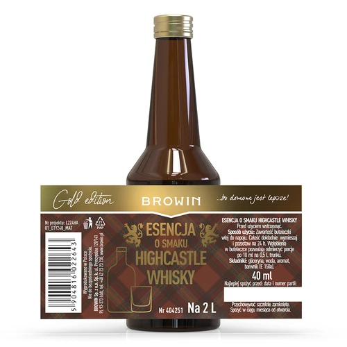 Essência com sabor a Highcastle Whisky para 2 L - 40 ml - 4