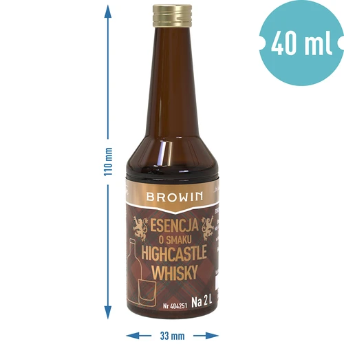 Essência com sabor a Highcastle Whisky para 2 L - 40 ml - 7