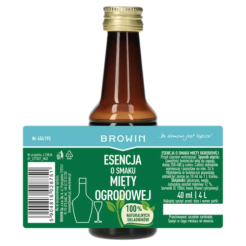 Essência com sabor a hortelã do jardim, para 4 L, 40 ml - 4
