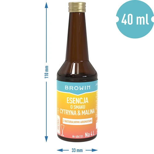 Essência com sabor a limão e framboesa - 40 ml, para 4 L - 7