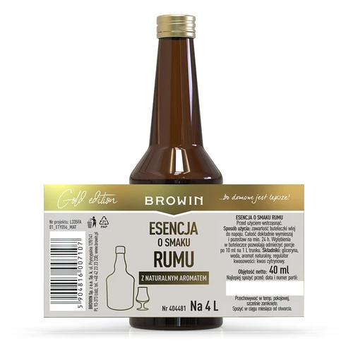 Essência com sabor a rum para 4 L - 40 ml - 6