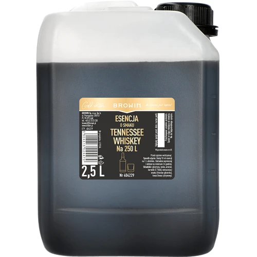 Essência com sabor a Tennessee Whiskey 2,5 L, para 250 L de bebida pronta