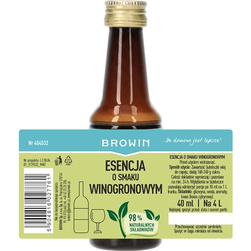 Essência com sabor a uva, 40 ml - 4