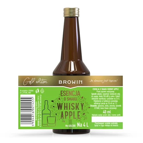 Essência com sabor a Whisky com Maçã - 40 ml, para 4 L - 4