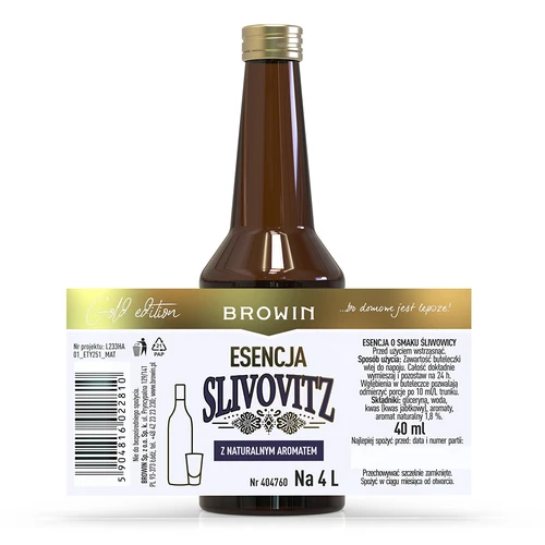 Essência com sabor de aguardente de ameixa, para 4 L, 40 ml - 4