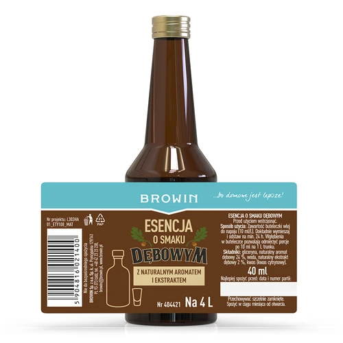 Essência com sabor de carvalho com aroma e extrato natural - 40 ml, para 4L - 4