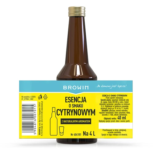 Essência com sabor de limão com aroma natural para 4 L - 40 ml - 6