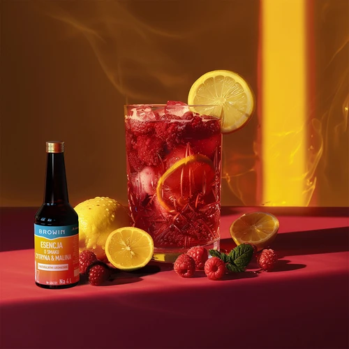 Essência com sabor de limão e framboesa - 40 ml, para 4L - 8