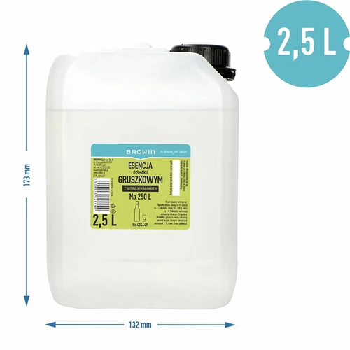 Essência com sabor de pera, com aroma natural, 2,5L - 3