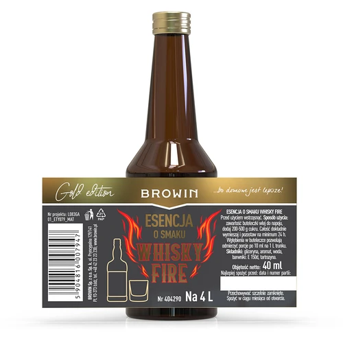 Essência com sabor de Whisky Fire para 4 L, 40ml - 4
