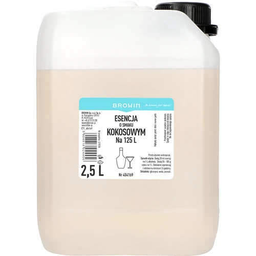 Essência de sabor coco, 2,5L, para 125L de bebida pronta  - 1 