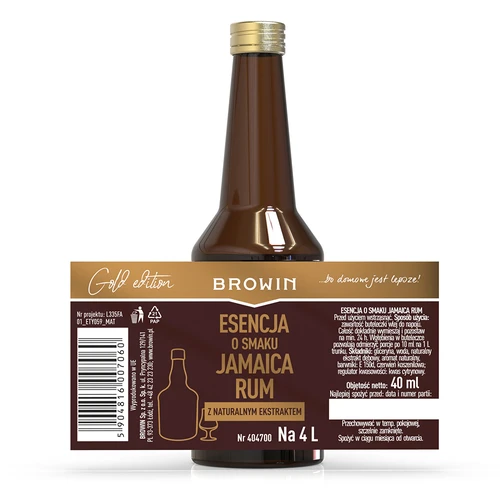 Essência Gold com sabor de Jamaica Rum para 4 L, 40 ml - 5