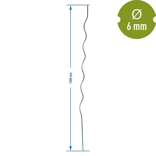 Estaca de aço espiral 1,50m x 6mm - 2