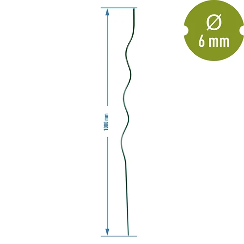 Estaca de aço espiral 1m x 6mm - 2