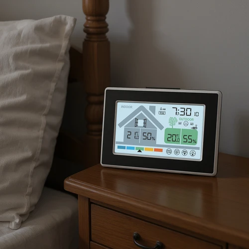 Estação meteorológica da marca Soens – eletrónica, com sensor externo sem fios - 7