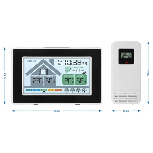 Estação meteorológica da marca Soens – eletrónica, com sensor externo sem fios - 6