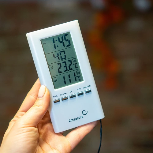 Estação meteorológica – eletrónica, com sonda, branca - 9