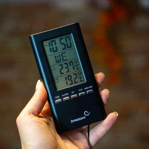 Estação meteorológica – eletrónica, com sonda, preta - 8