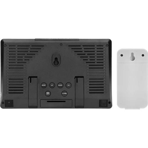 Estação meteorológica eletrónica – sem fios, com sensor, preta - 6