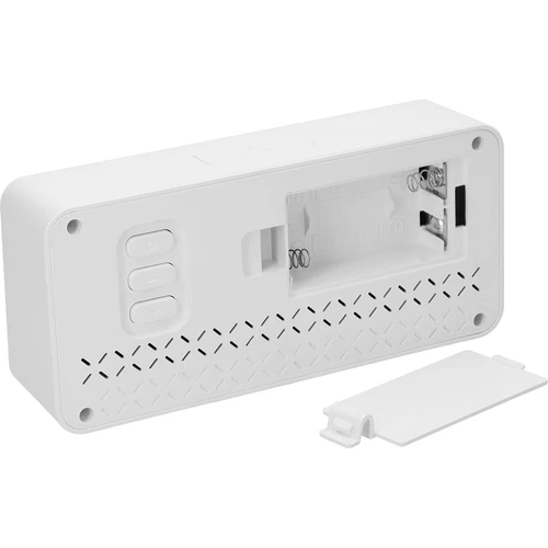 Estação meteorológica eletrónica Soens - branca, com relógio e calendário - 5