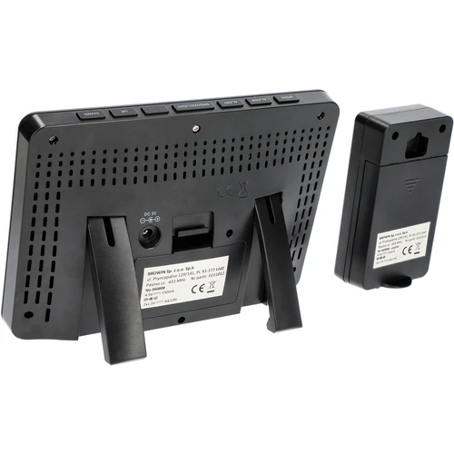 Estação meteorológica RCC, DCF – eletrônica, iluminada, sem fio, sensor, preta - 7