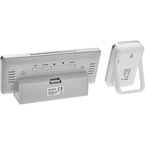 Estação meteorológica RCC, DCF – eletrónica, sem fios, sensor com retroiluminação, branca - 4