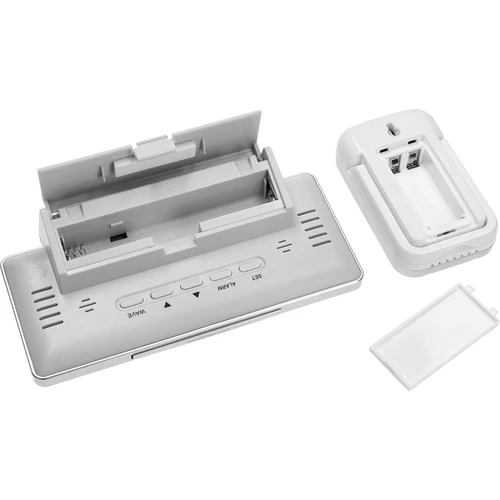 Estação meteorológica RCC, DCF – eletrónica, sem fios, sensor com retroiluminação, branca - 5