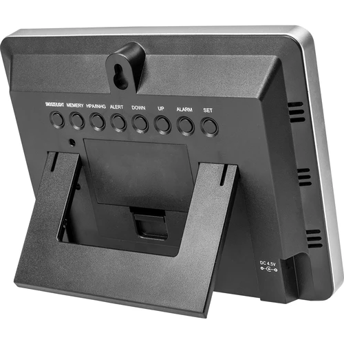 Estação meteorológica RCC – eletrônica, iluminada, sem fio, sensor, preta - 3