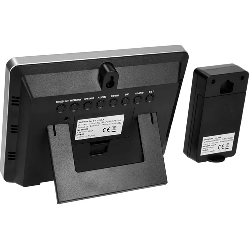 Estação meteorológica RCC – eletrónica, retroiluminada, sem fios, com sensor, preta - 7