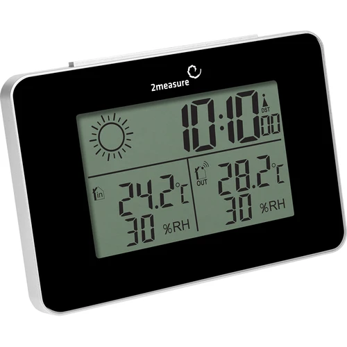 Estação Meteorológica RCC – eletrónica, sem fios, com sensor retroiluminado, preta - 3