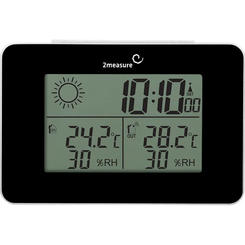 Estação Meteorológica RCC – eletrónica, sem fios, com sensor retroiluminado, preta - 2