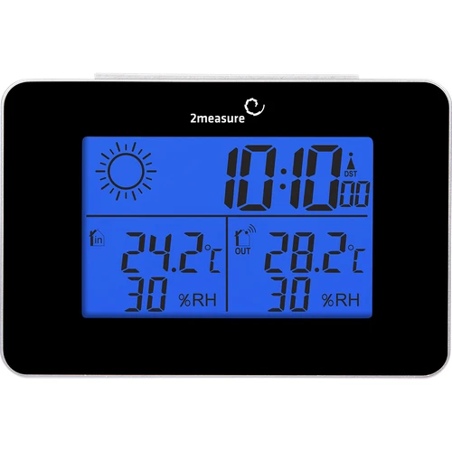 Estação Meteorológica RCC – eletrónica, sem fios, com sensor retroiluminado, preta - 9