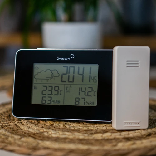 Estação Meteorológica RCC – eletrónica, sem fios, com sensor retroiluminado, preta - 17