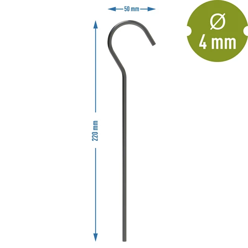 Estacas de tenda dobradas - 10 unid. - 6