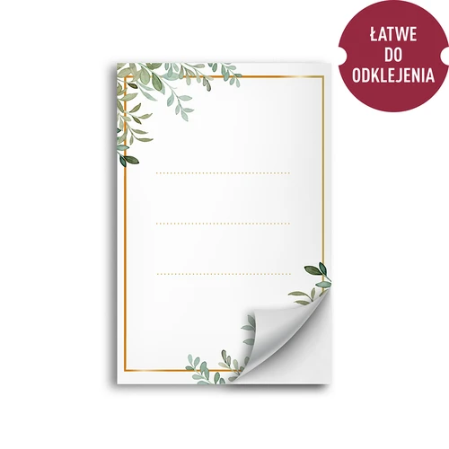 Etiquetas autocolantes 60 x 90 mm para garrafas, frascos e presentes, motivo floral - 20 unidades - 2