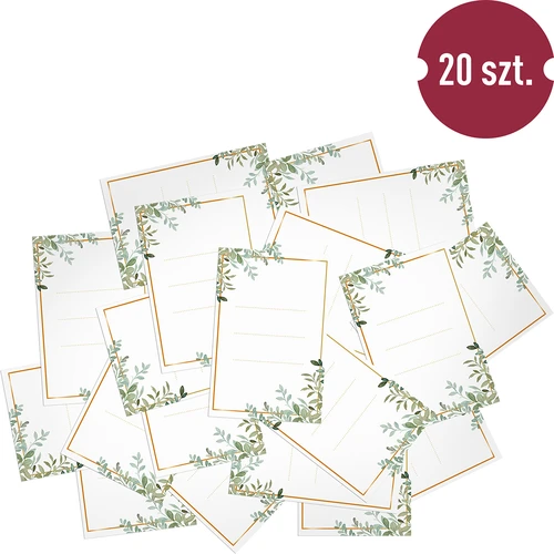 Etiquetas autocolantes 60 x 90 mm para garrafas, frascos e presentes, motivo floral - 20 unidades - 3