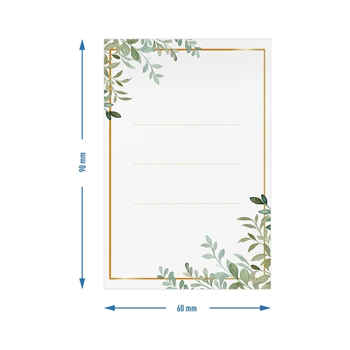 Etiquetas autocolantes 60 x 90 mm para garrafas, frascos e presentes, motivo floral - 20 unidades - 4
