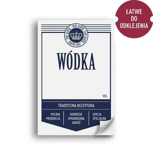 Etiquetas autocolantes 60x90 mm para garrafas, vodka, brancas, 20 un. - 2