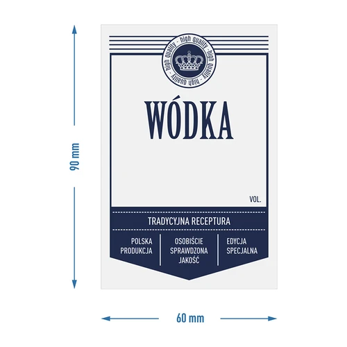 Etiquetas autocolantes 60x90 mm para garrafas, vodka, brancas, 20 un. - 4